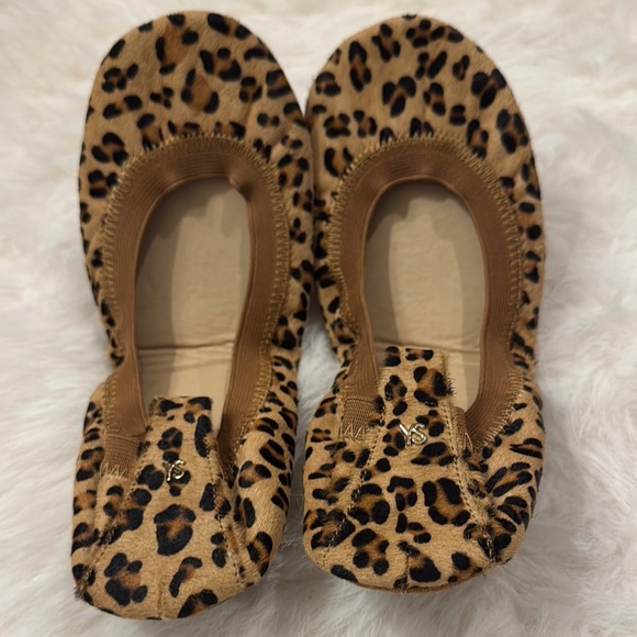 Yosi Samra Tan and Black Leopard Print Flats size 8 NWOT. - Picture 6 of 8